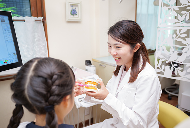 歯みがき指導の様子
